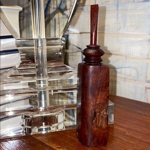 Rare Red Wood Stash Bottle with Stopper